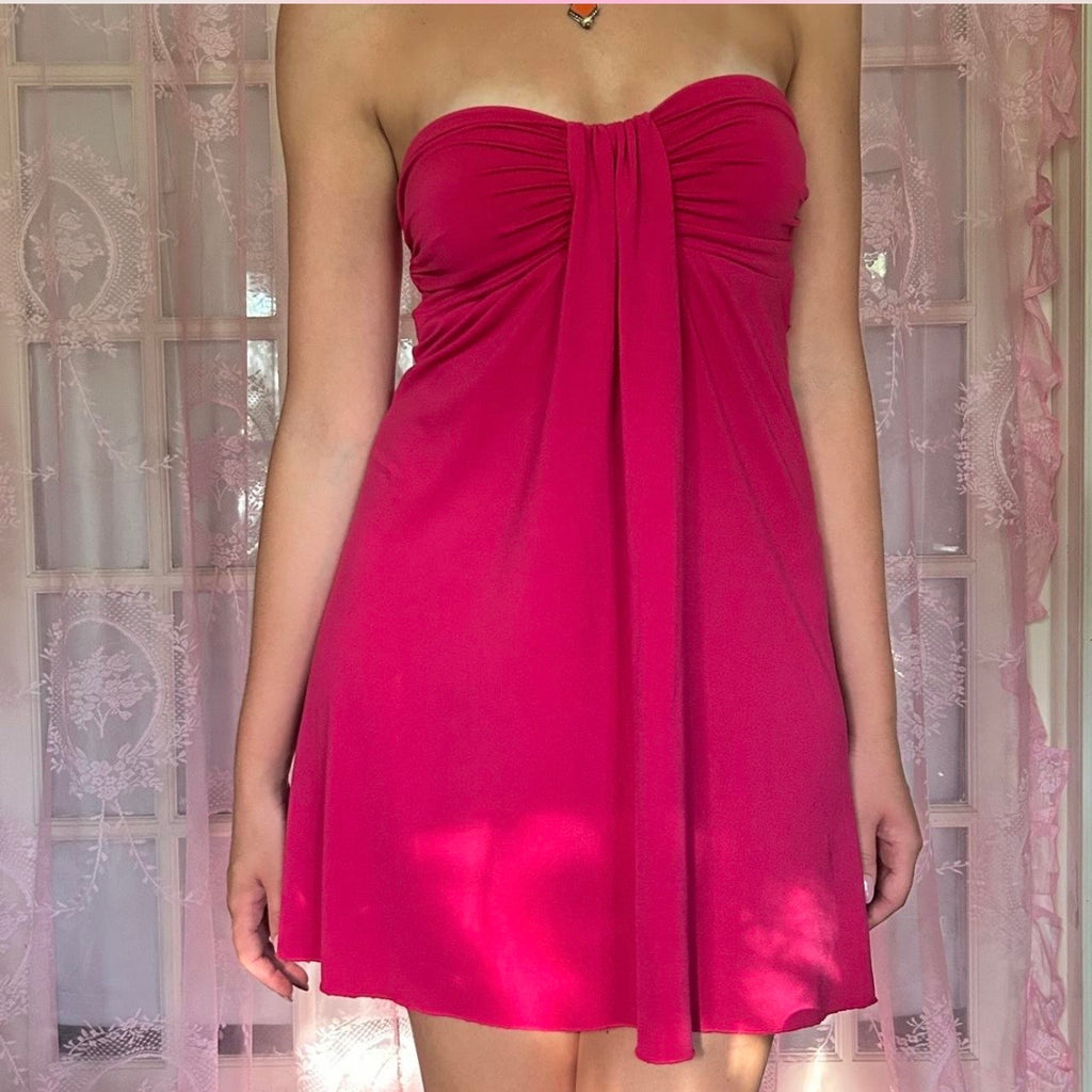 Y2K mini dress, pink