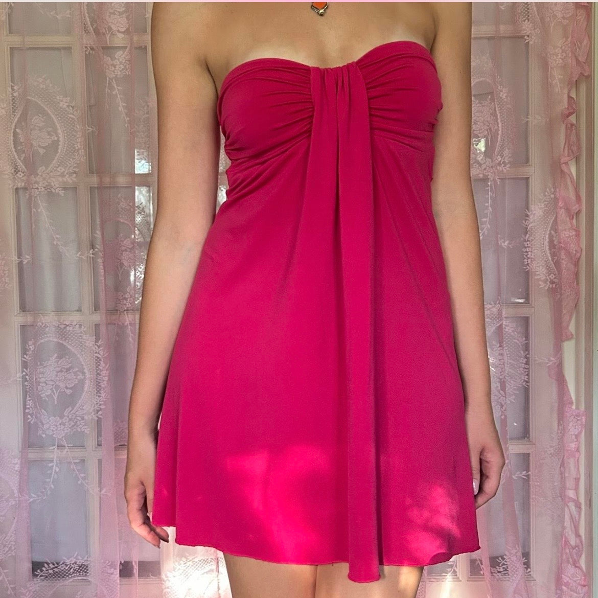 Y2K mini dress, pink