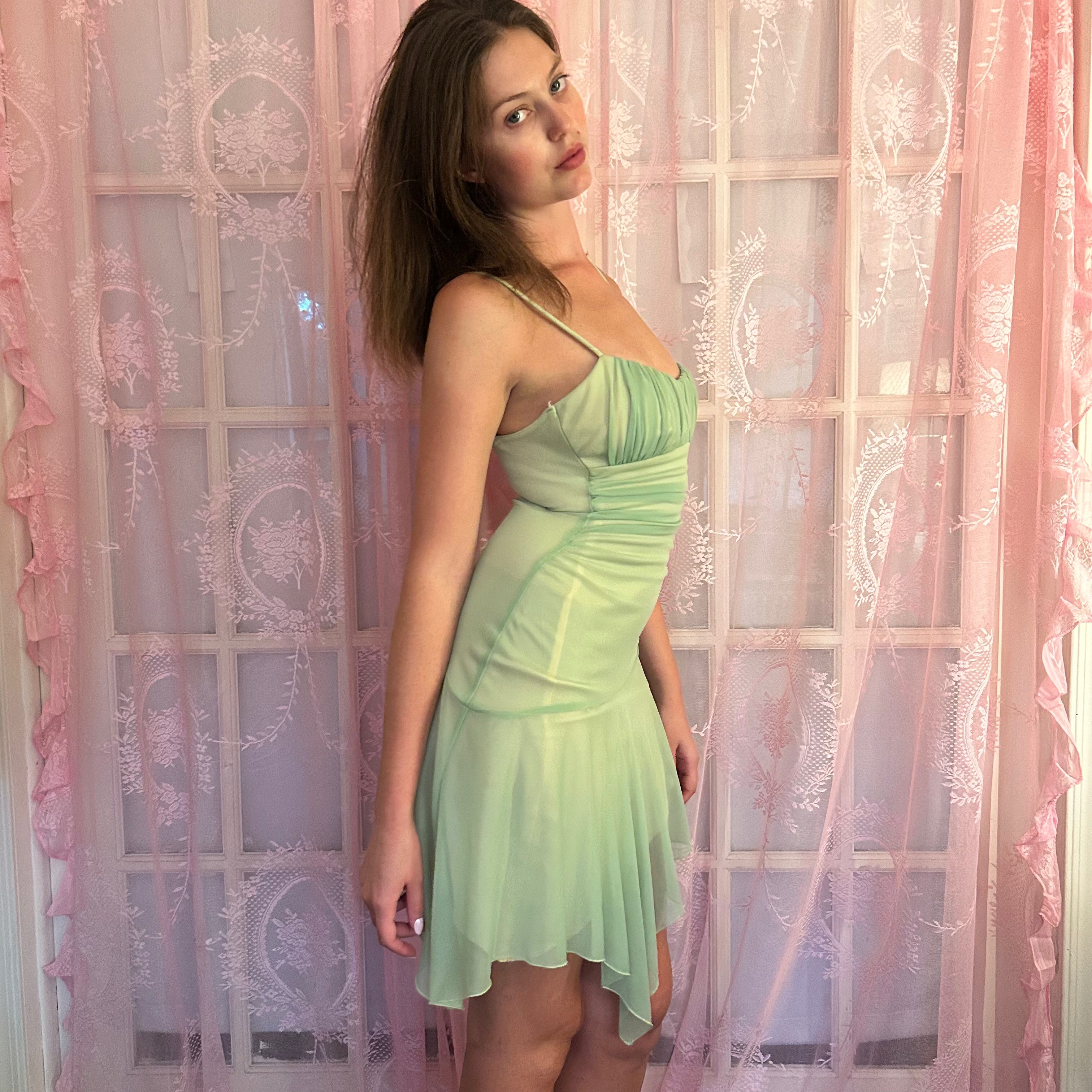 Y2K dress, green