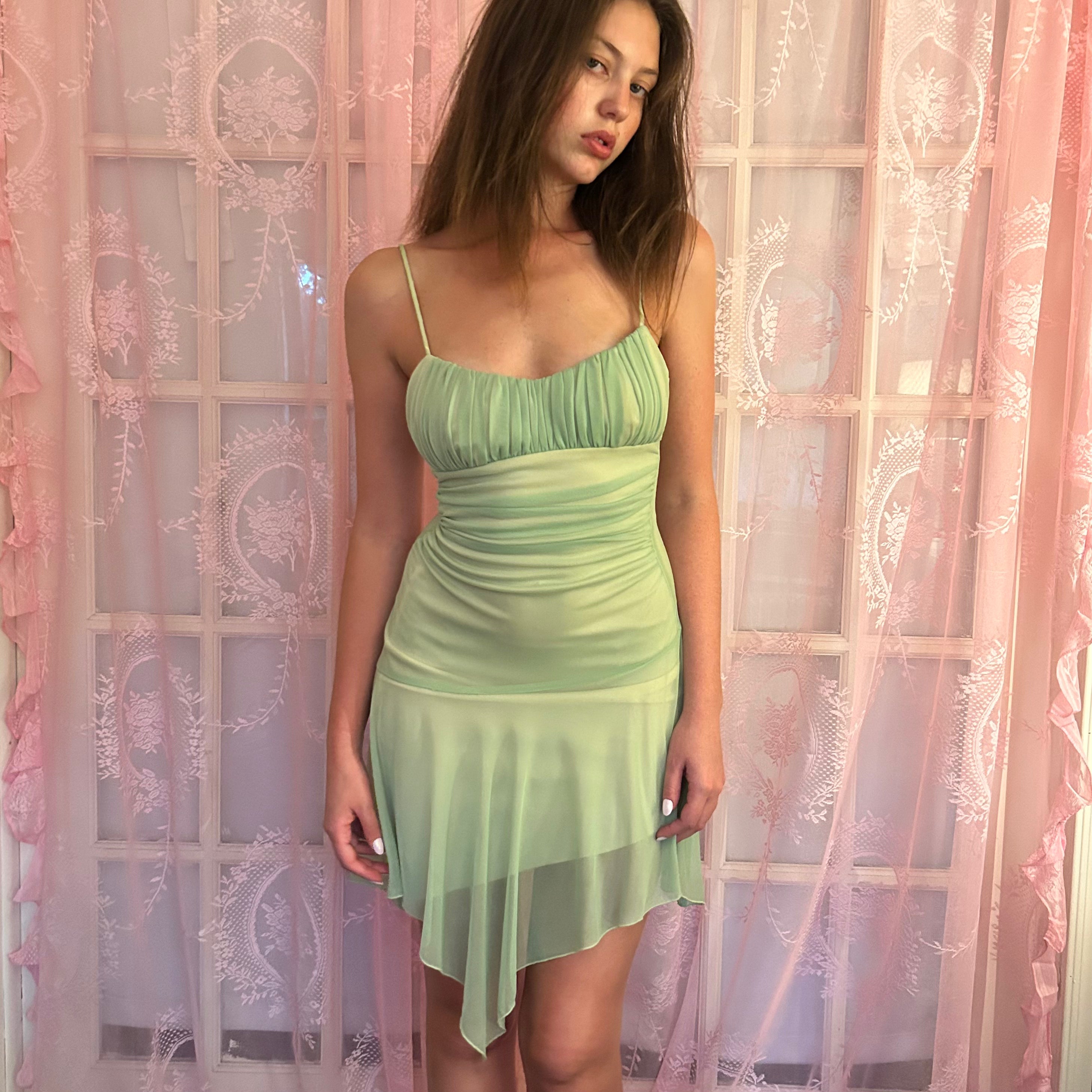 Y2K dress, green